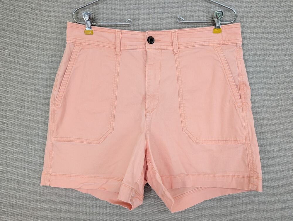 Gap Girlfriend Khaki Shorts Size 12 Pink Stretch -0726i01